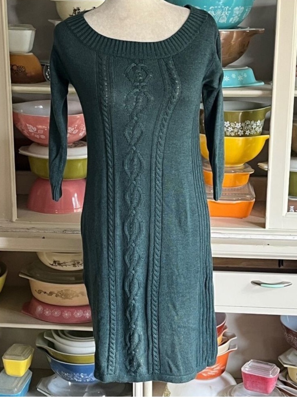 Athleta Emerald Green Knit Sweater Dress - Size Small